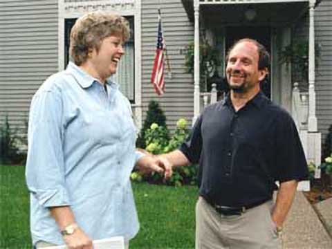 Senator Paul Wellstone and constituent