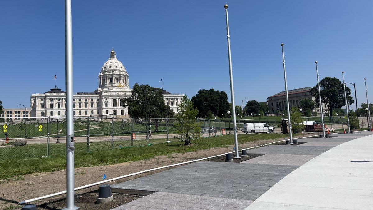 Feature image for Tribal Flag Plaza construction