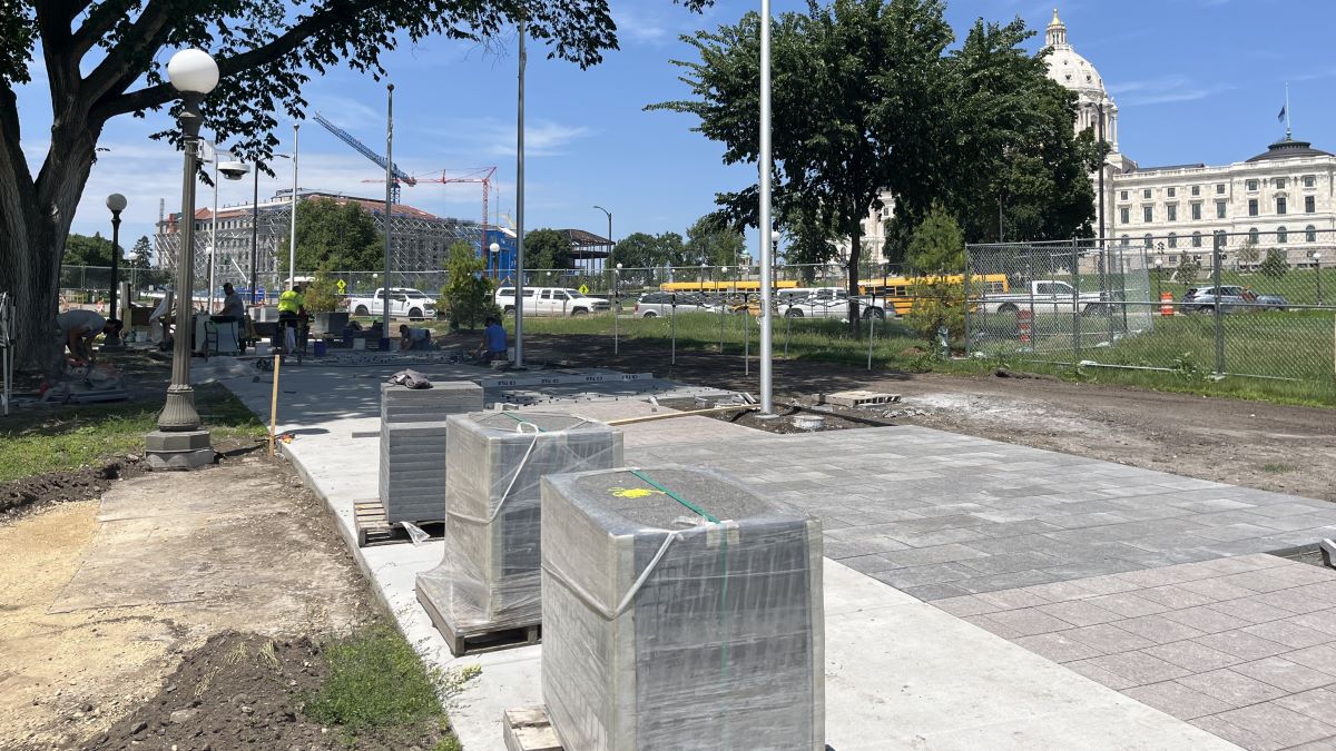 Feature image for Tribal Flag Plaza construction