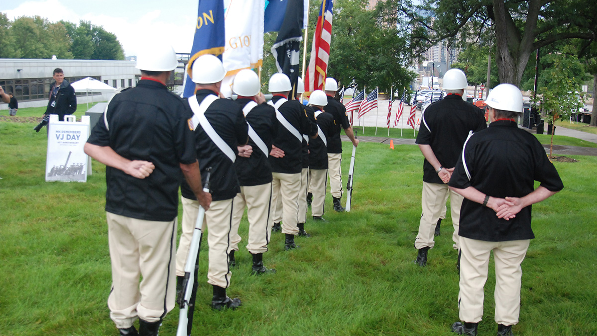 Feature image for USS Ward Gun Removal and VJ Day Ceremony