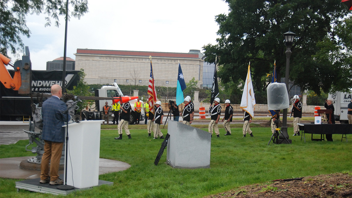 Feature image for USS Ward Gun Removal and VJ Day Ceremony