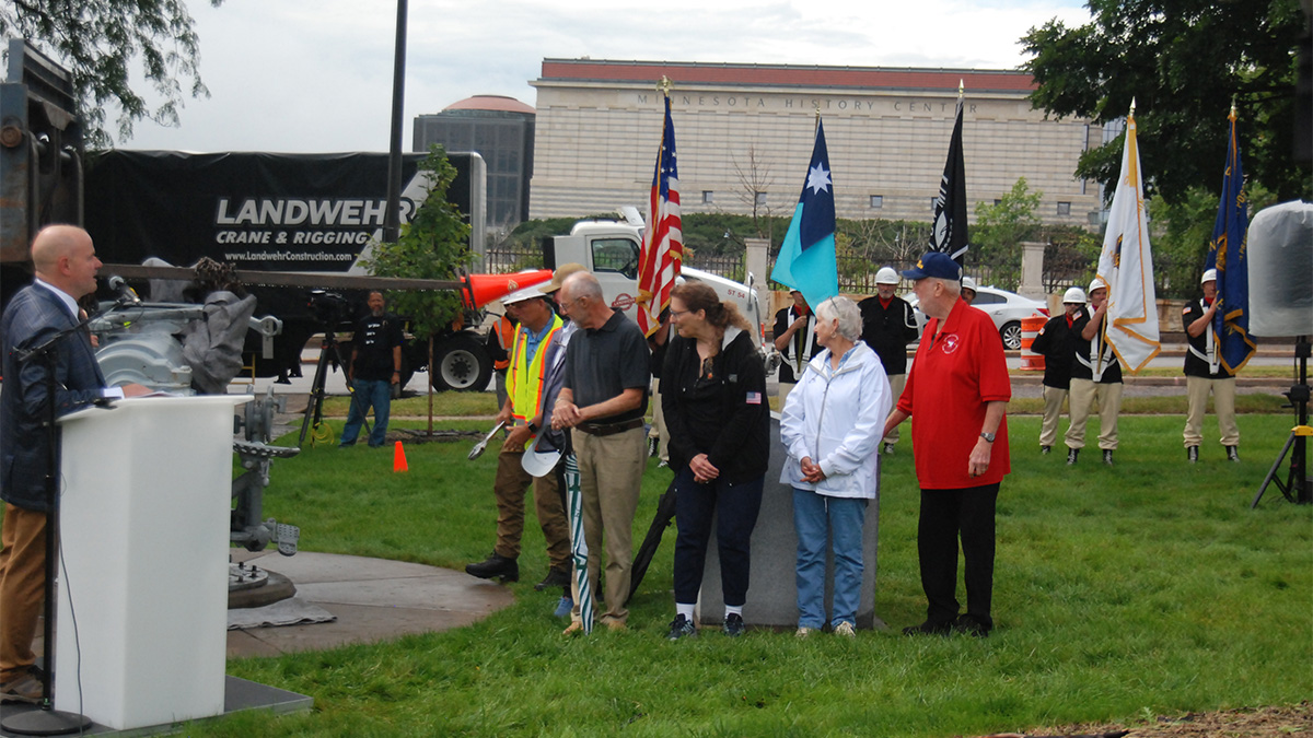Feature image for USS Ward Gun Removal and VJ Day Ceremony