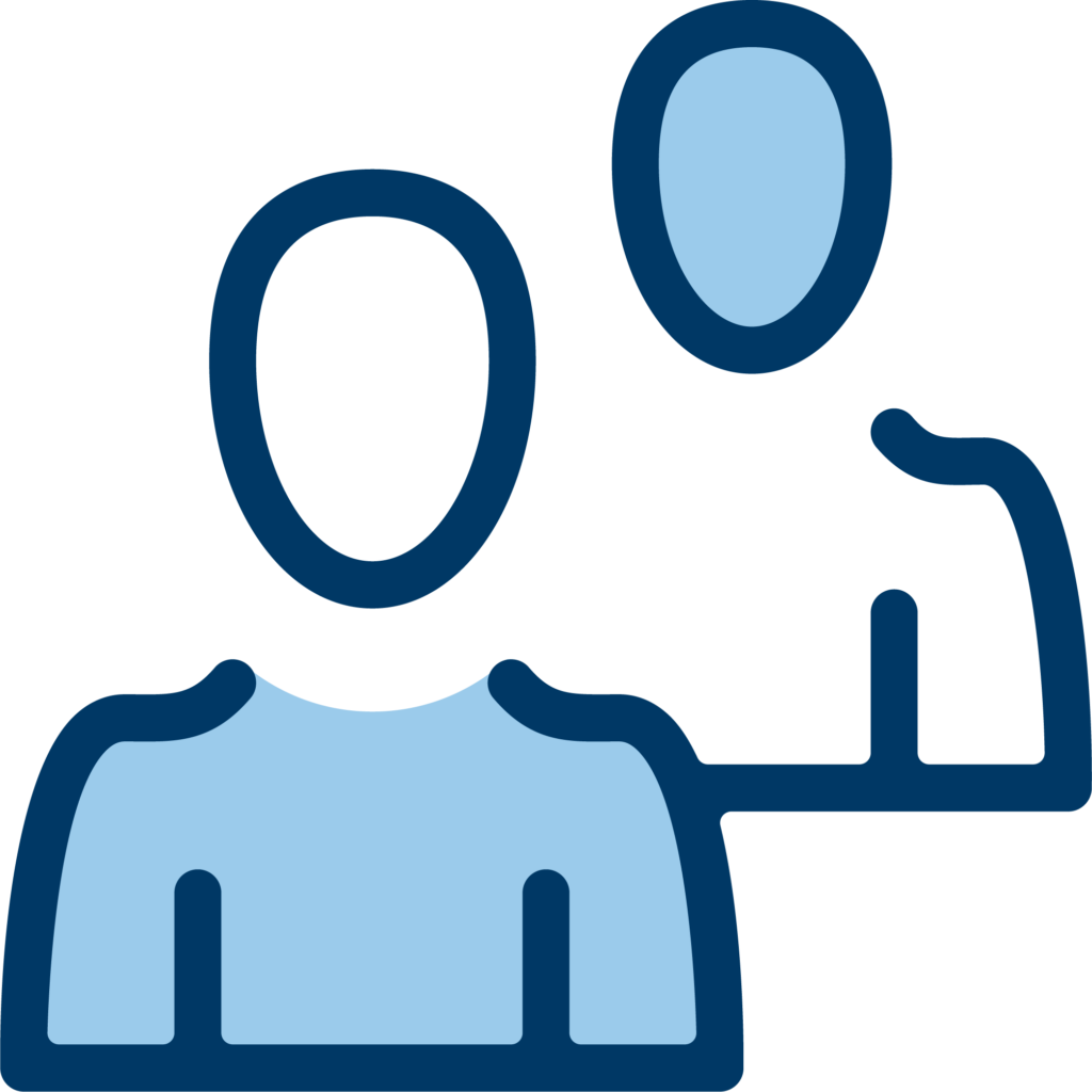 Icon featuring two people.