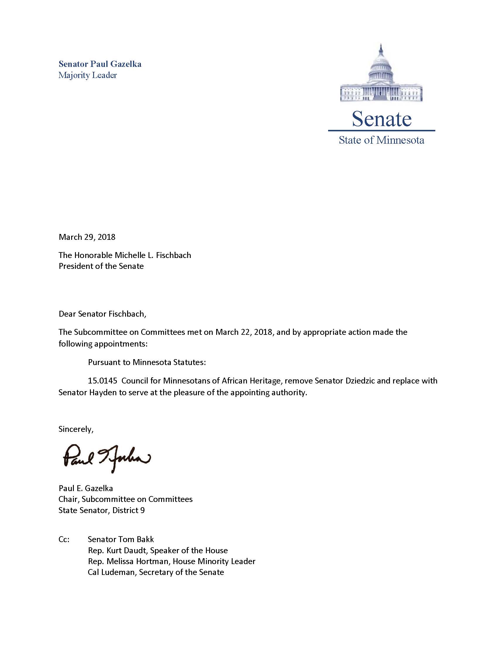 Feature image for Senator Jeff Hayden Joins Council