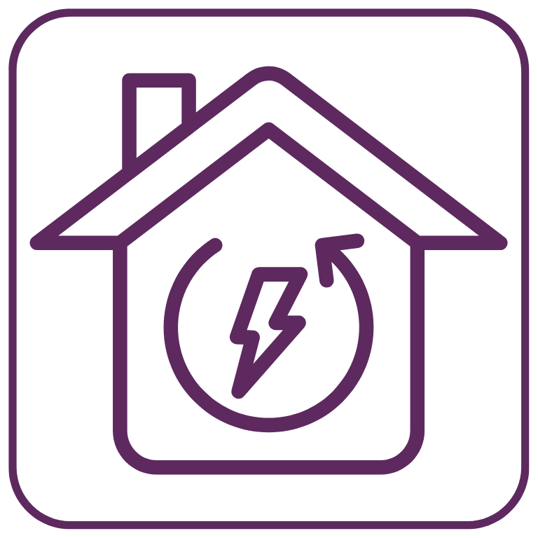 House with bolt and renew arrow