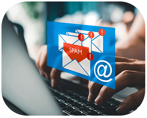 spam message on computer