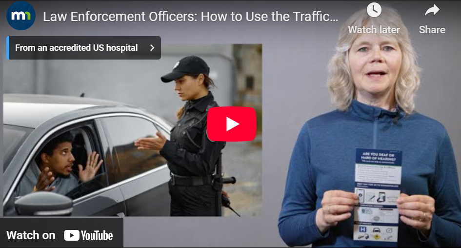 Wendy explains the Traffic Stop Card for Law Enforcement Officers