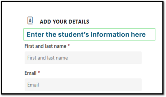 Student Details Example