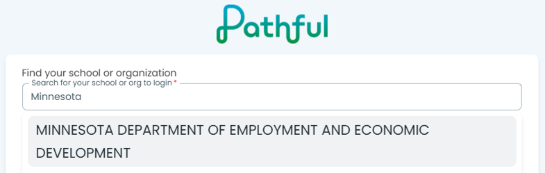 Pathful School or Organization Search