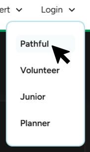 Pathful Login Menu