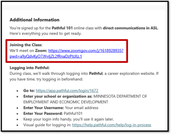 Zoom Link Example