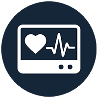 An icon with a graphic of a heart monitor
