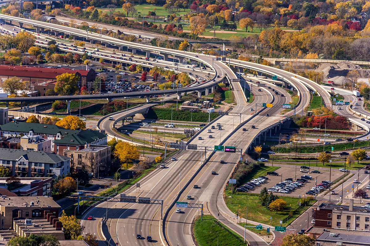 Minneapolis' highway system Minneapolis' highway system