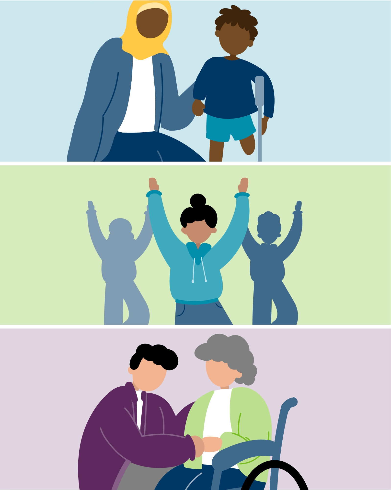 icon of people taking care of themselves and others icon of people taking care of themselves and others