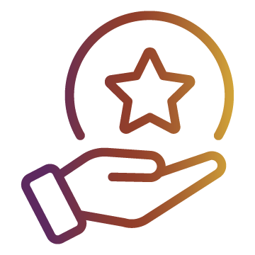 Hand holding a star