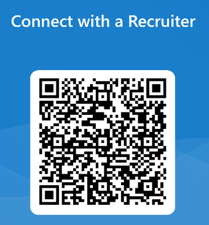Connect with a recruiter QR code