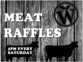  A picture of meat raffles sign