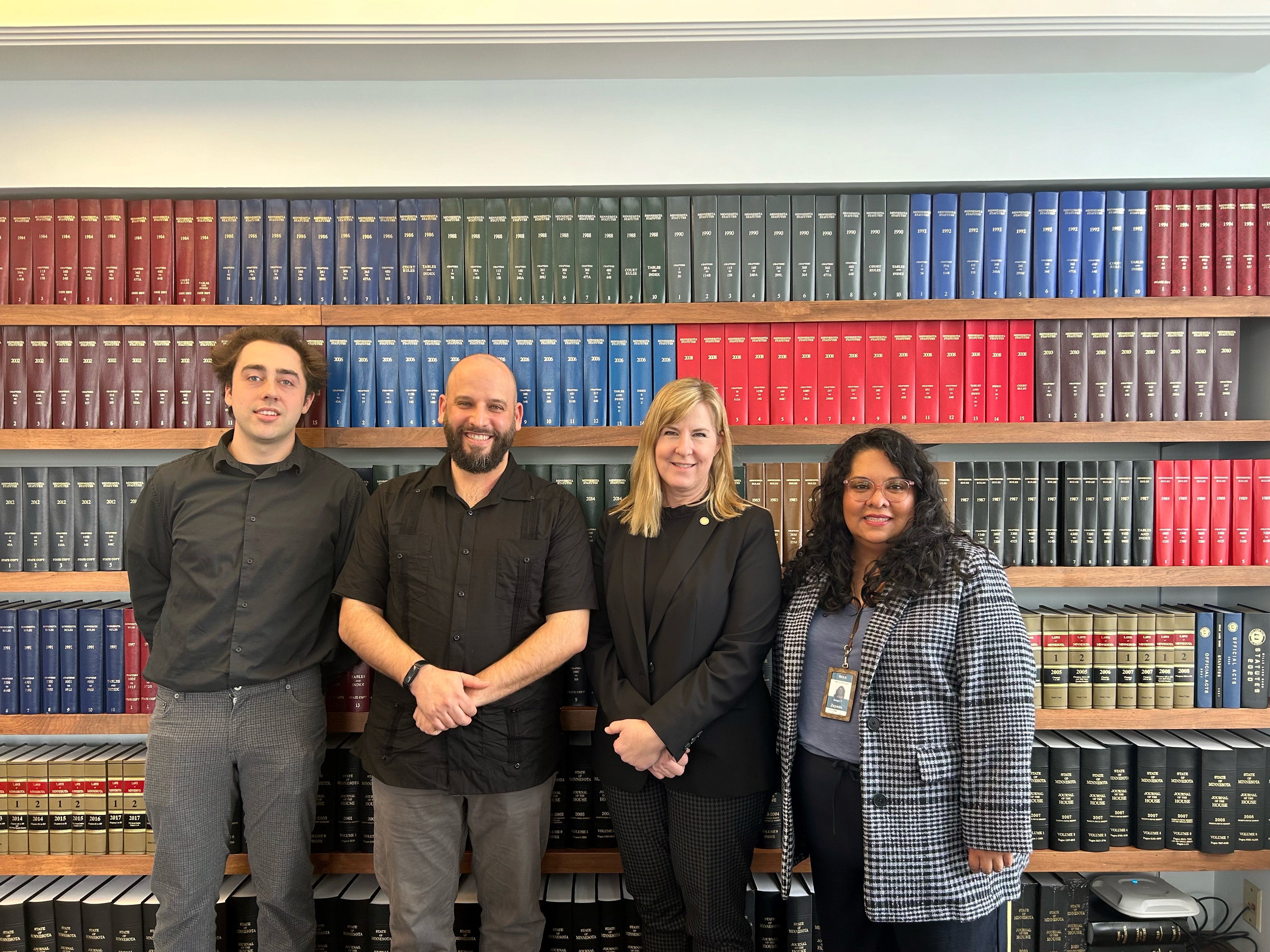 Aaron, Katya, y Antonio w/ Speaker Hortman