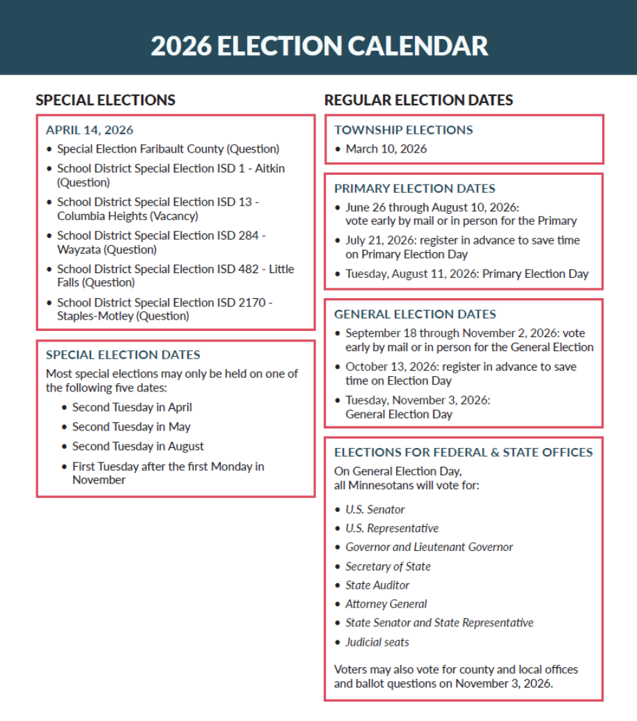2026 election calendar
