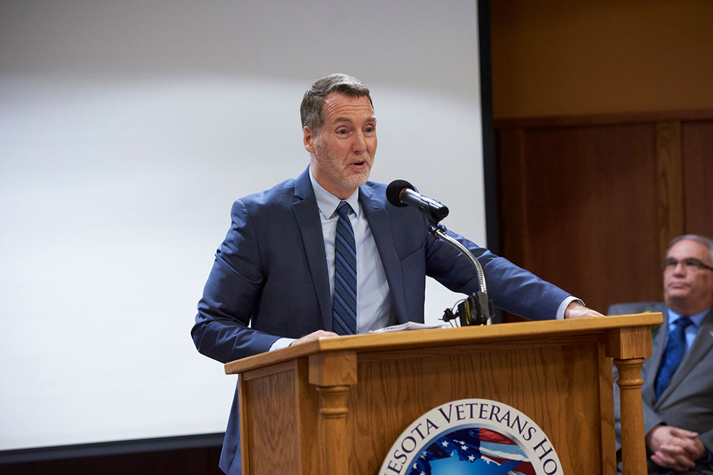 Commissioner Matt Massman from the Minnesota Department of Administration speaking