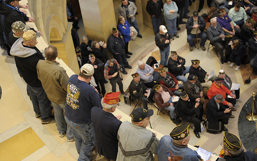 Veterans overlooking the Capitol Rotunda