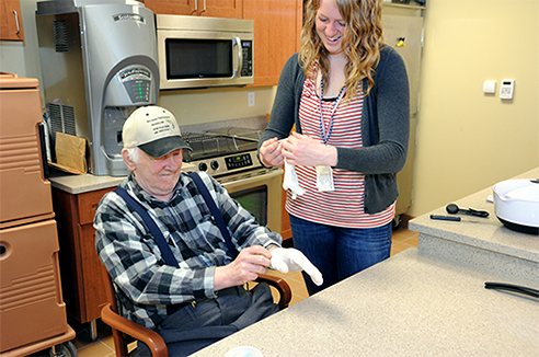 A Minnesota Veterans Home, Minneapolis, resident and staff member. 