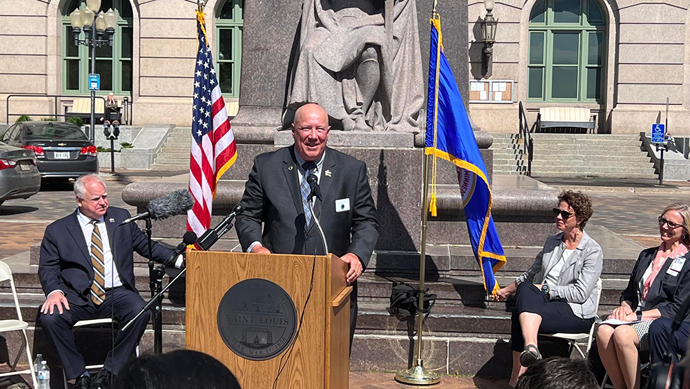 Commissioner Herke speaking in Duluth