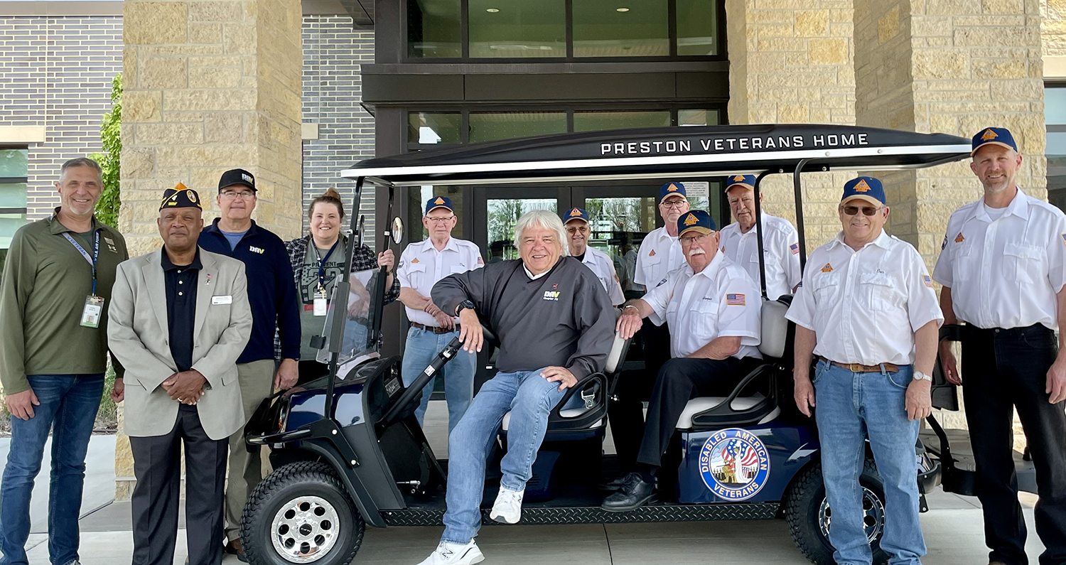 Preston Golf Cart donation at font entry.