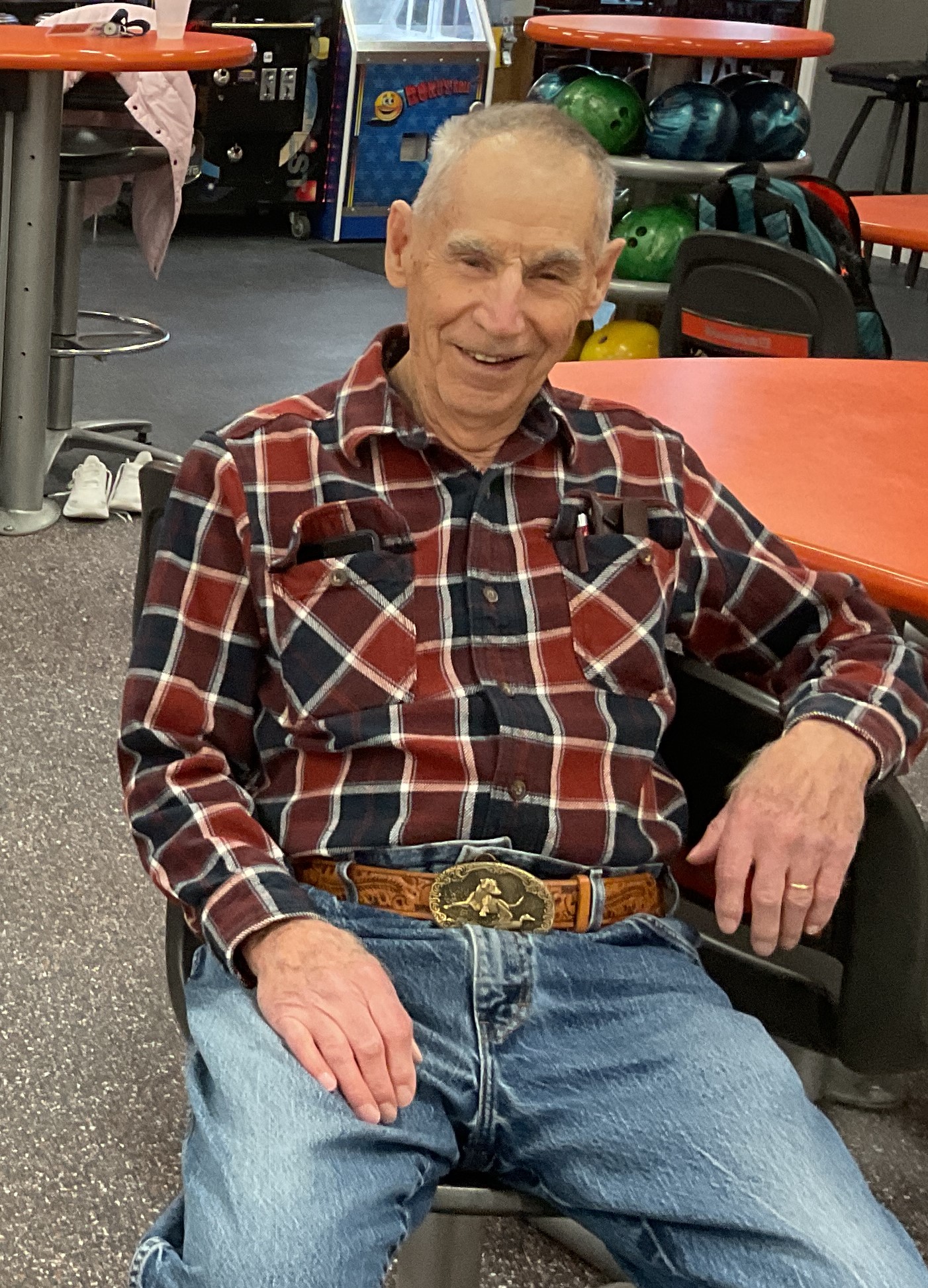 Jim at bowling alley
