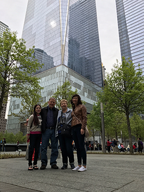 Commissioner and family in New York for the Ellis Island Medal of Honor