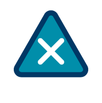Yield sign with X going through it