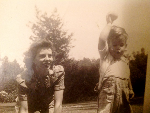 Ed with his mother Zona Roberts