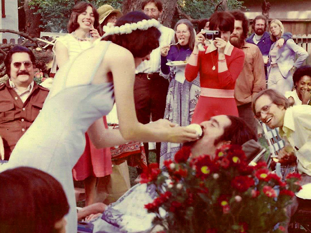 Ed and Catherine Dugan Roberts at their wedding in 1976