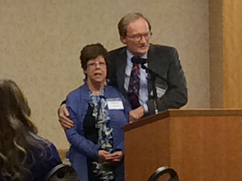 Karen Loven and Judge Donovan Frank