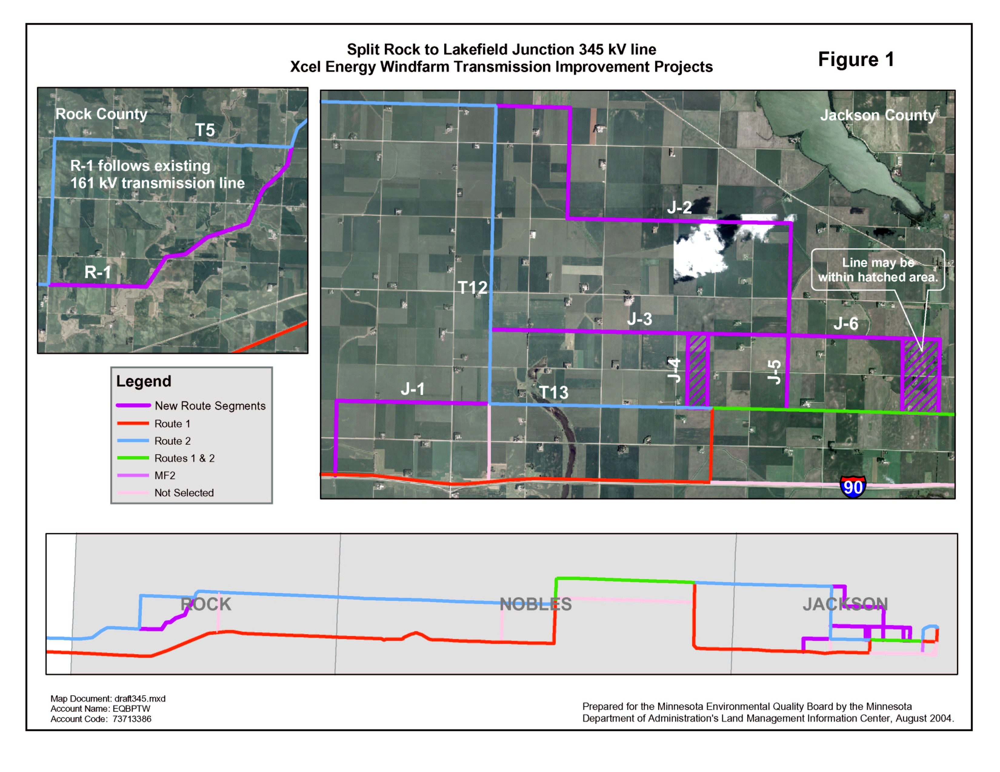Map of power transmission from Split Rock to Lakefield Junction