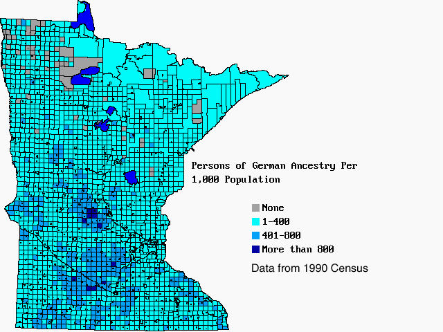 Persons of German ancestry per 1,000 total population. Persons of German ancestry per 1,000 total population.