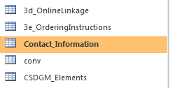 Screenshot of Access database shows "Contact_Information" table highlighted