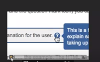Screenshot if a tooltip where help text displays when a question mark icon is being hovered over by a mouse.