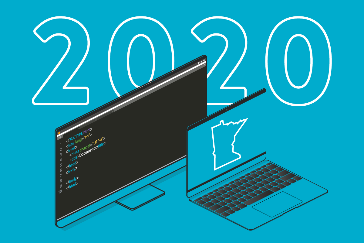 2020 with two laptops