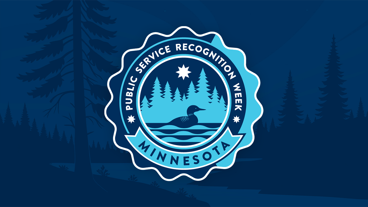 A version of the Minnesota state seal with the text 