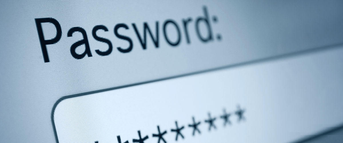 Close up of a computer screen with someone entering their password.