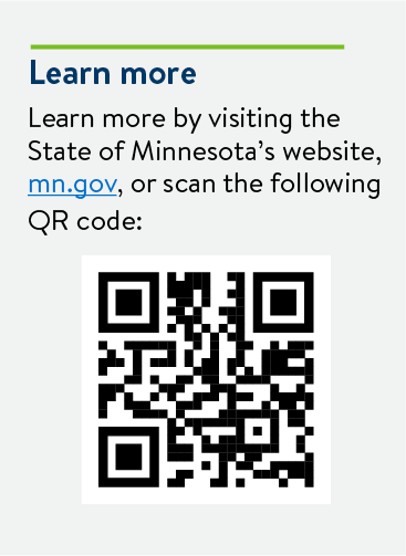 Illustration of a QR code with additional text below it that says "Learn more" and provides the actual URL the QR code is linked to as an alternative.