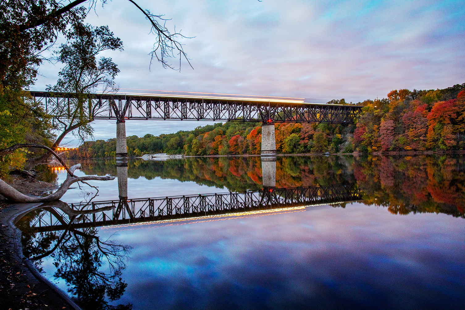 Railroad trestle over the Mississippi river