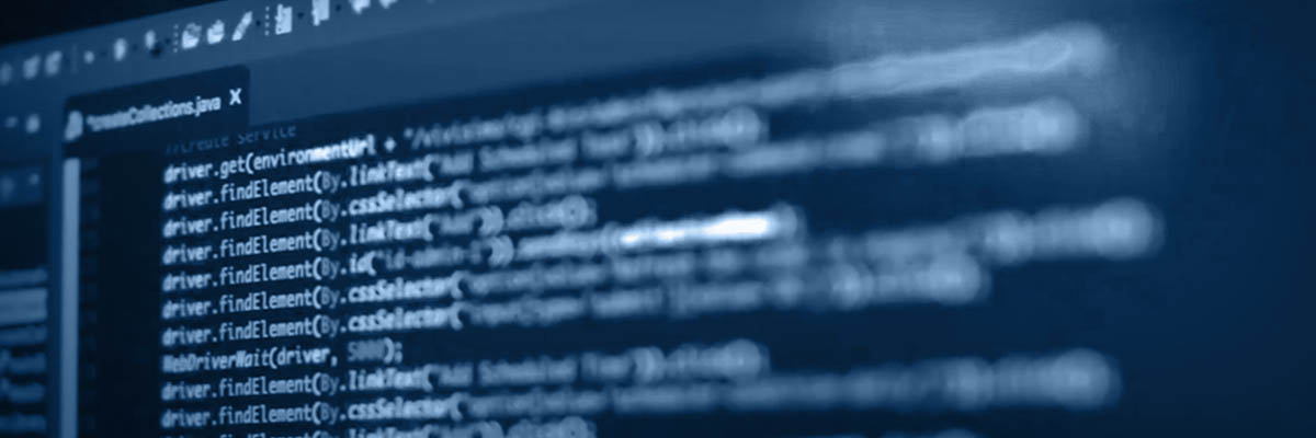 Computer screen with code.