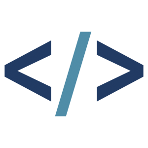 An icon of an open and closed carrots with a backslash in between