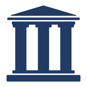 An icon of a building with columns to indicate governance