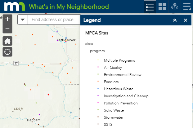 Snippet of What's in My Neighborhood application with original text spacing.
