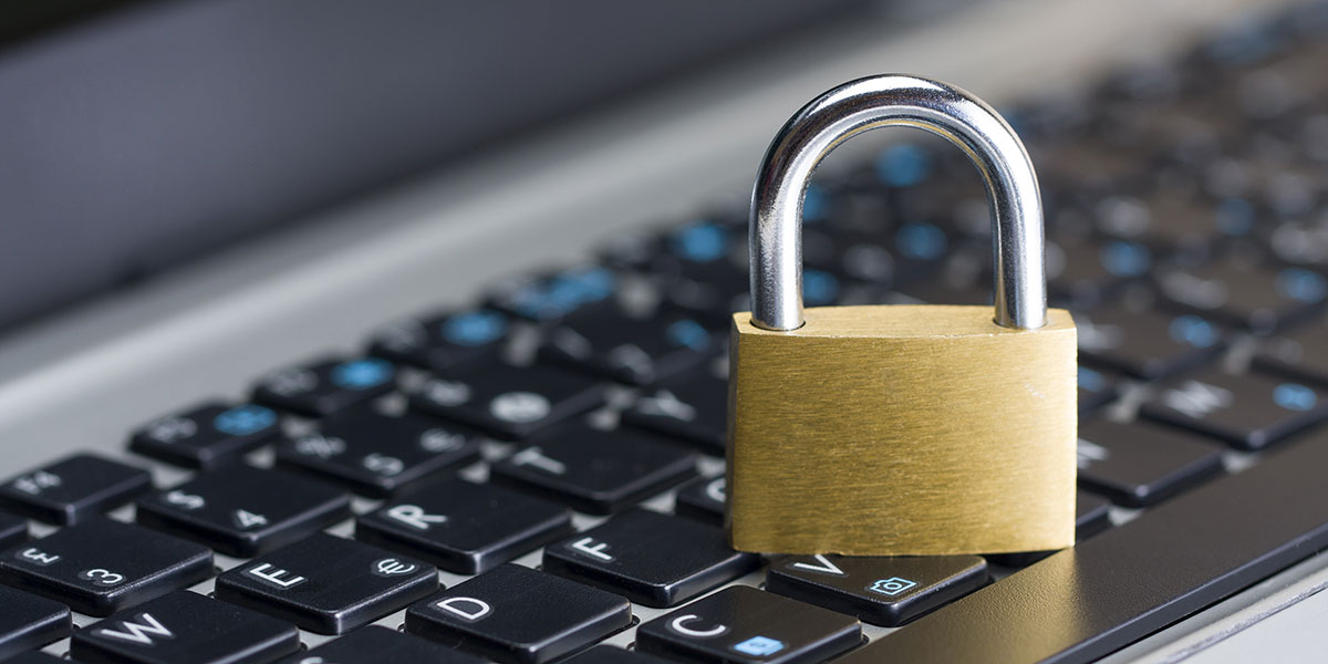 Keyboard and padlock