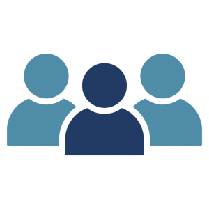 An icon of three people