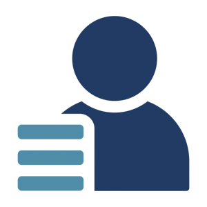 An icon of a person with a to-do list